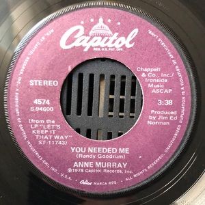***Free*** Anne Murray You Needed Me Vinyl 45 Record '78
